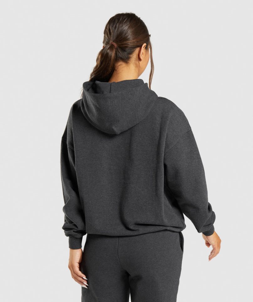 Women's Gymshark Rest Day Sweats Hoodie Black | NZ 4EWJTR